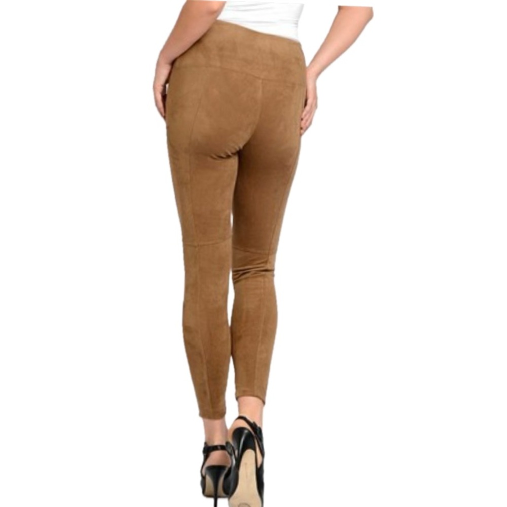 NWT LYSSE 1901 Suede High Waist Legging in Latte - Picture 2 of 4